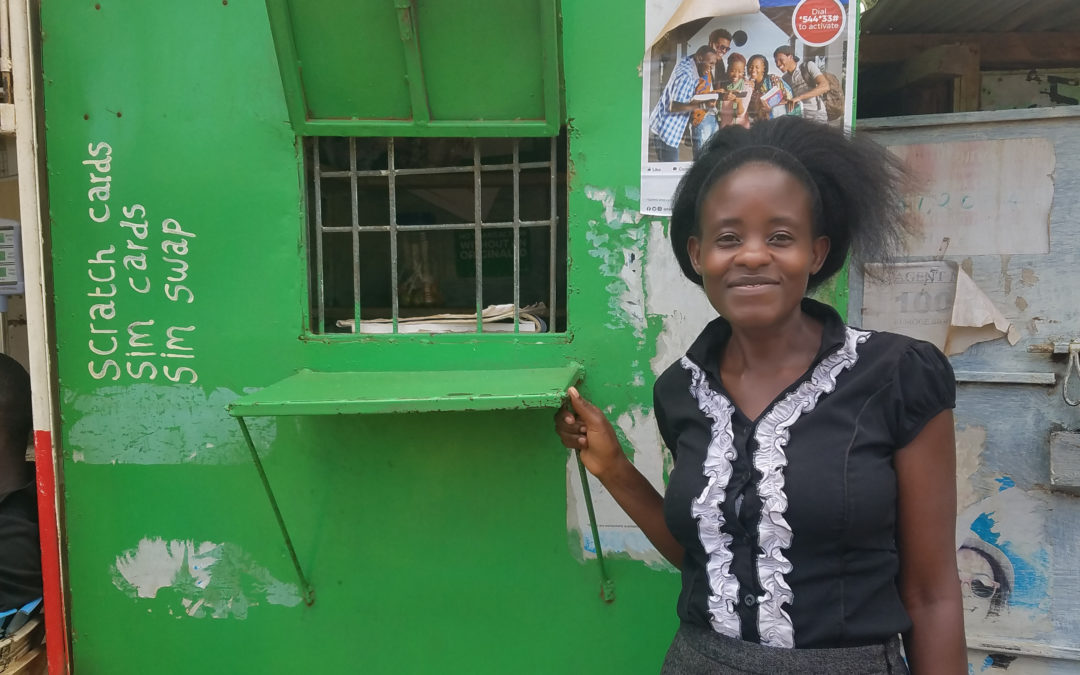 Eunice and her kiosk